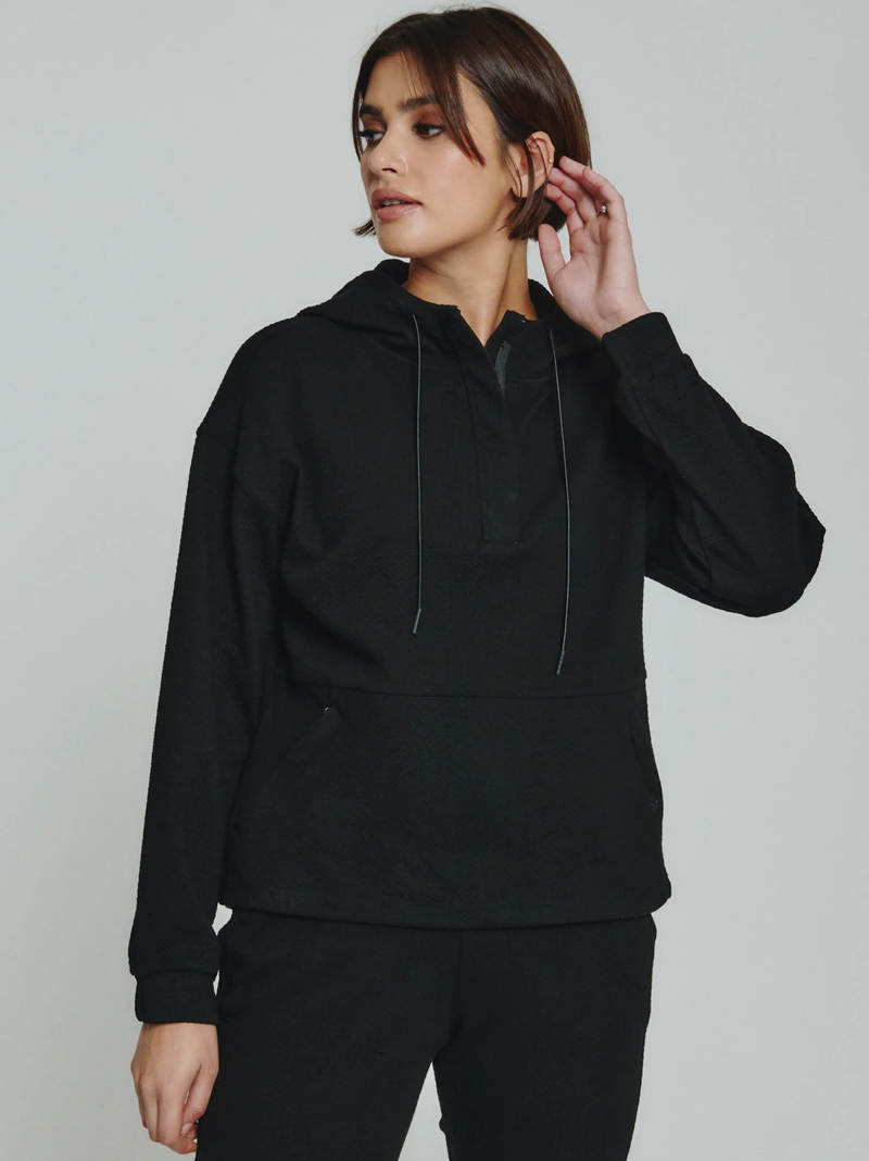 Restoration Half-Zip Hoodie in Black