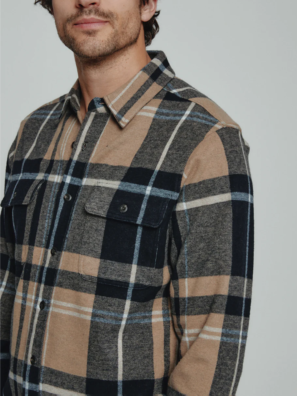 Generation Plaid Shirt in Tan