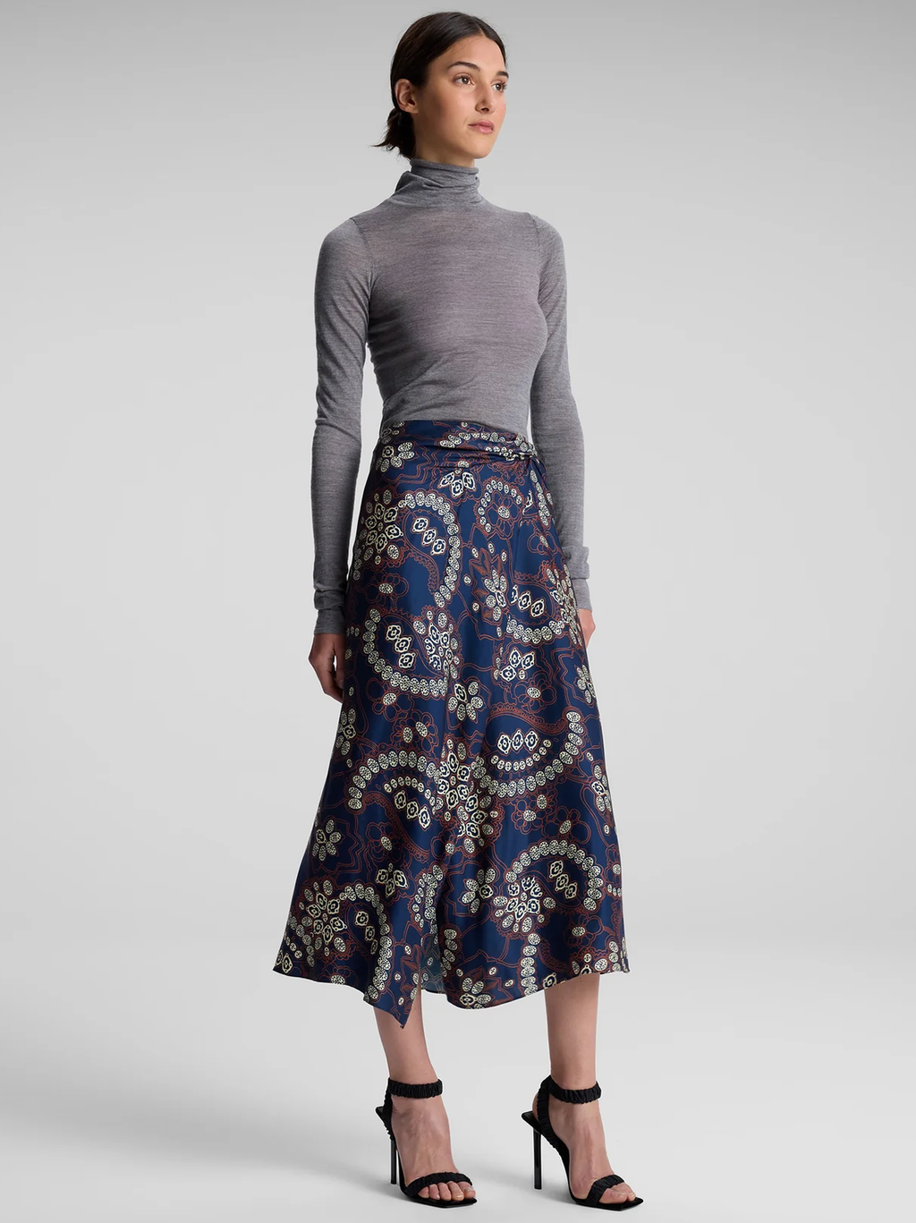 Clara Printed Midi Skirt