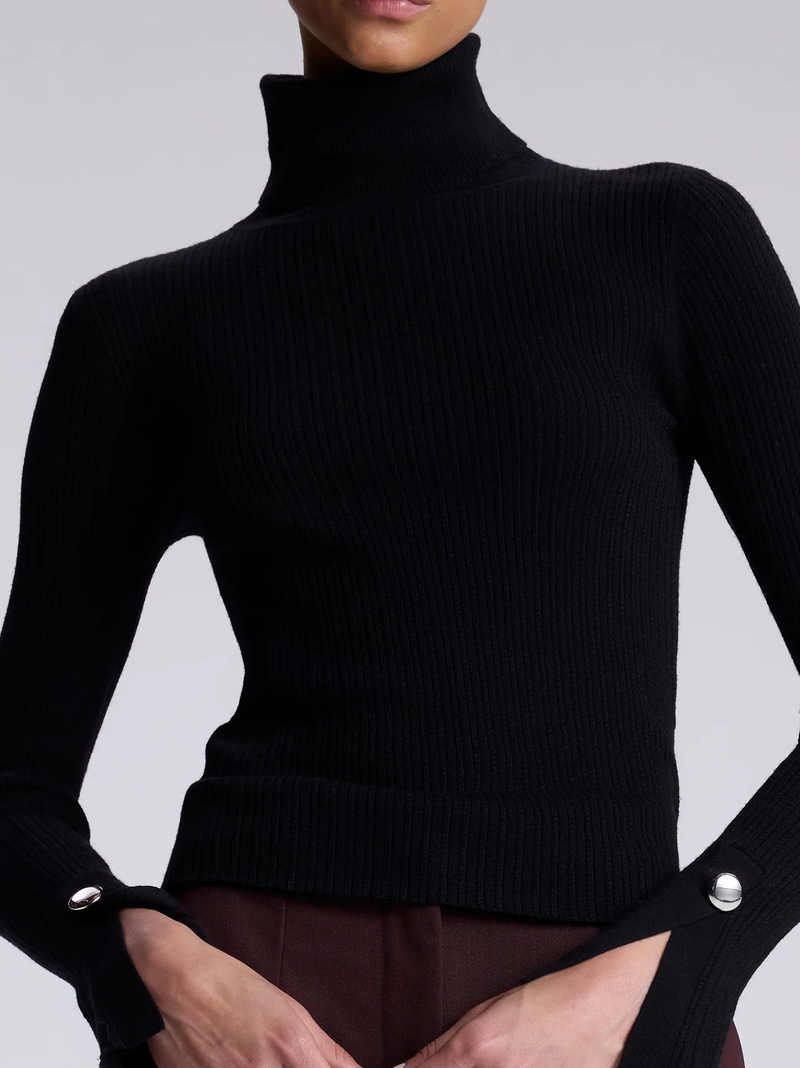 Jett Cable Knit Merino Turtleneck Top