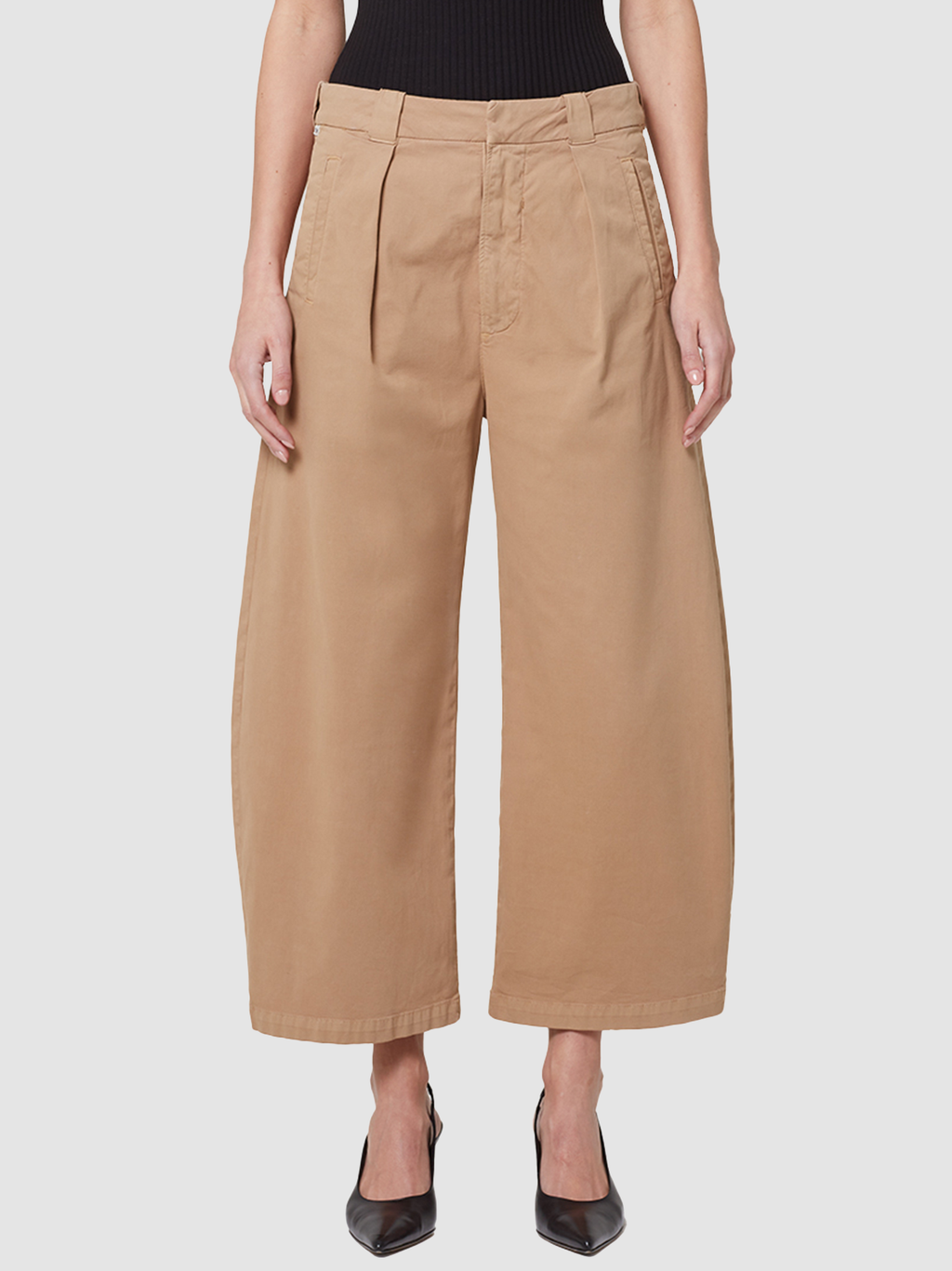 Cara Cropped Pleated Trouser