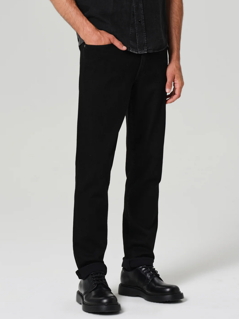 Gage Slim Straight Cashmere Denim in Starless