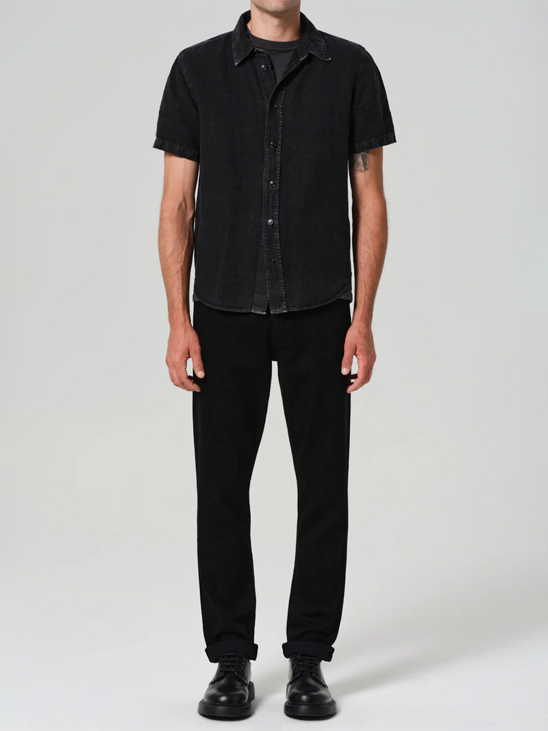 Gage Slim Straight Cashmere Denim in Starless