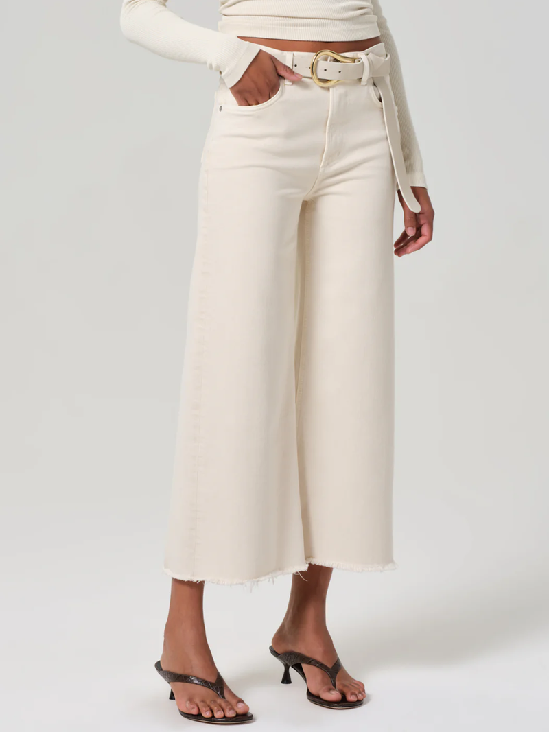 Lyra Wide Leg Crop in Almondette