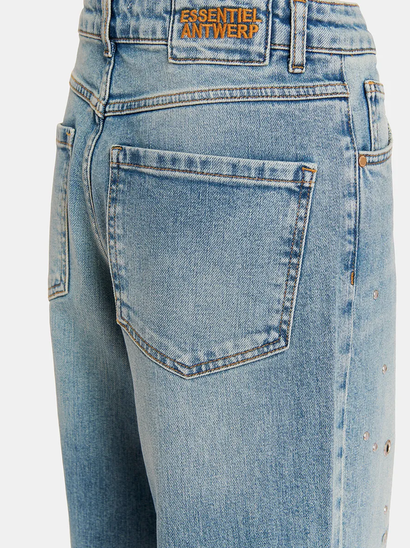 Garment Eyelet-Embellished Jeans