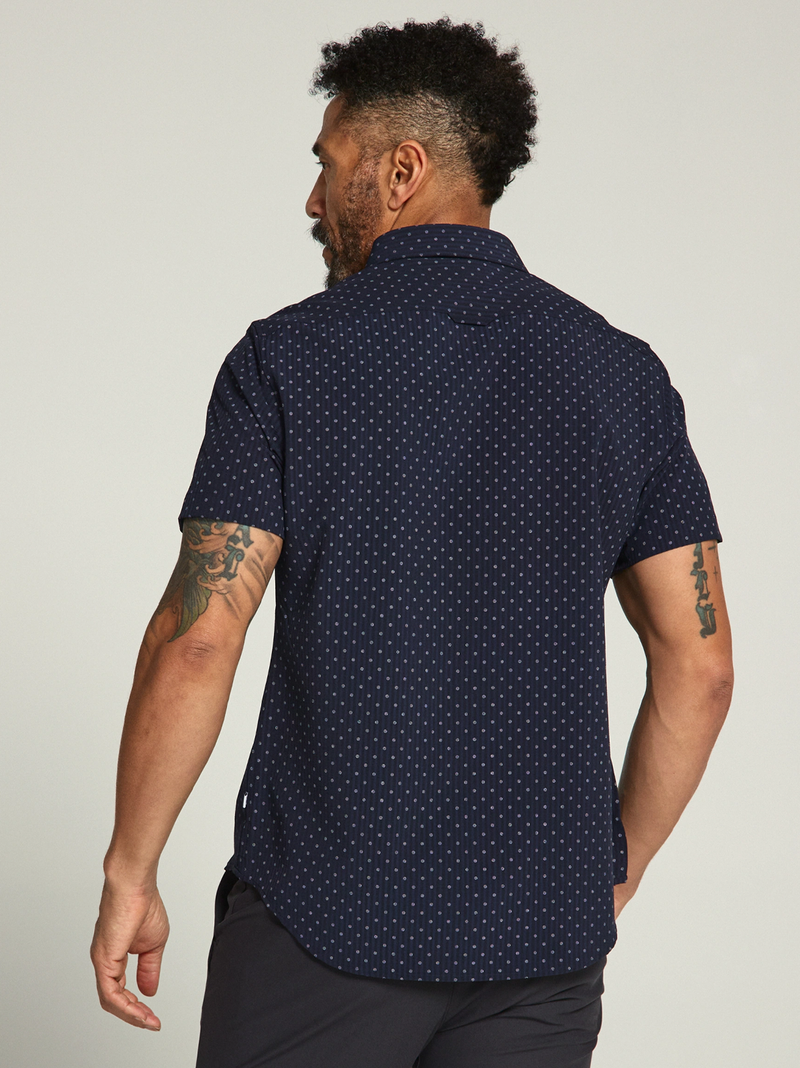 Gareth Short Sleeve Shirt in Navy