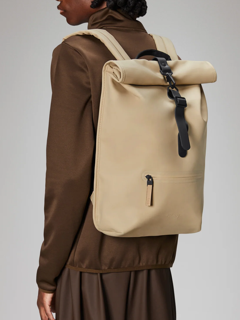 Rolltop Rucksack in Sand