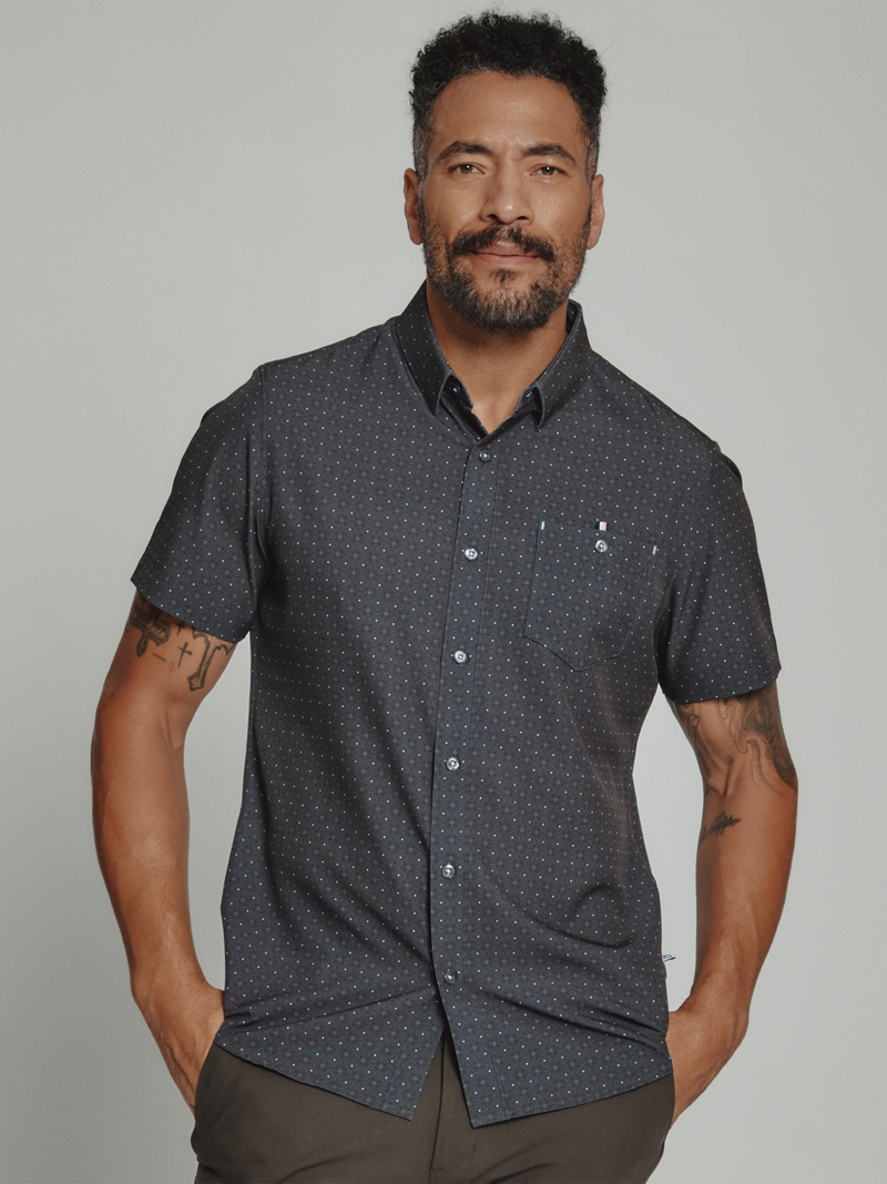 Prescott Short Sleeve Shirt in Charcoal