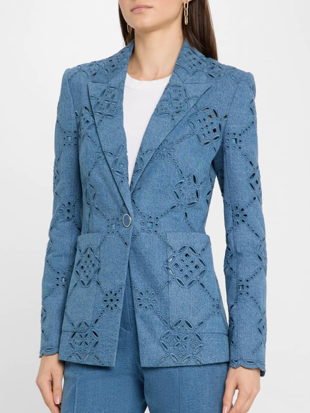 Naira Eyelet Denim Jacket