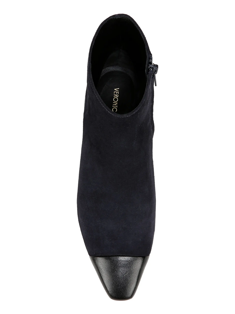 Cecile Cap Toe Bootie in Indigo/Black