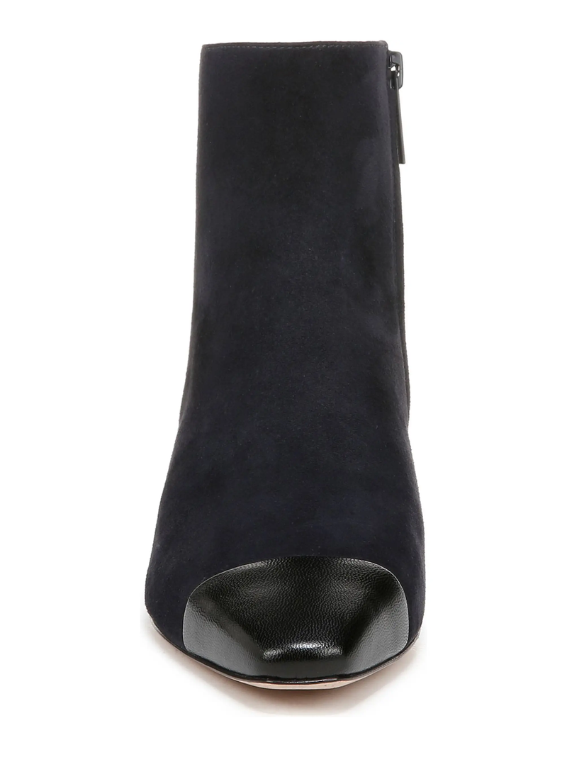 Cecile Cap Toe Bootie in Indigo/Black