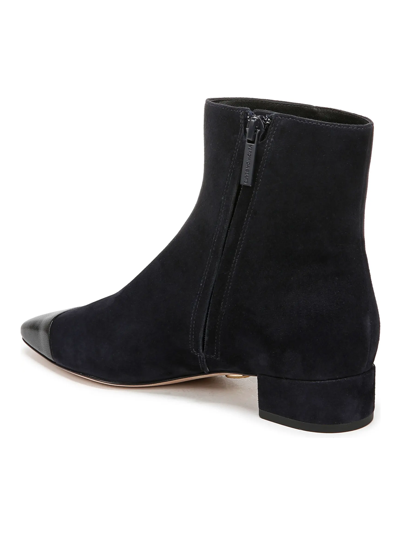 Cecile Cap Toe Bootie in Indigo/Black