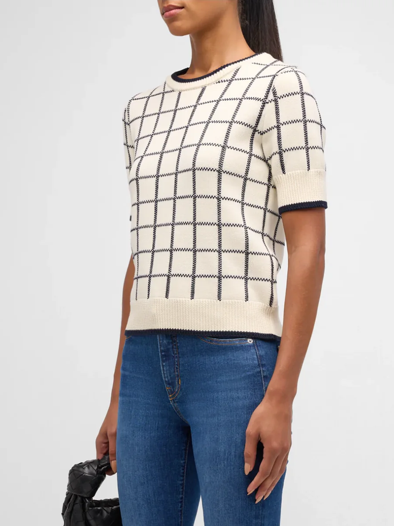 Krissa Windowpane Check Pullover