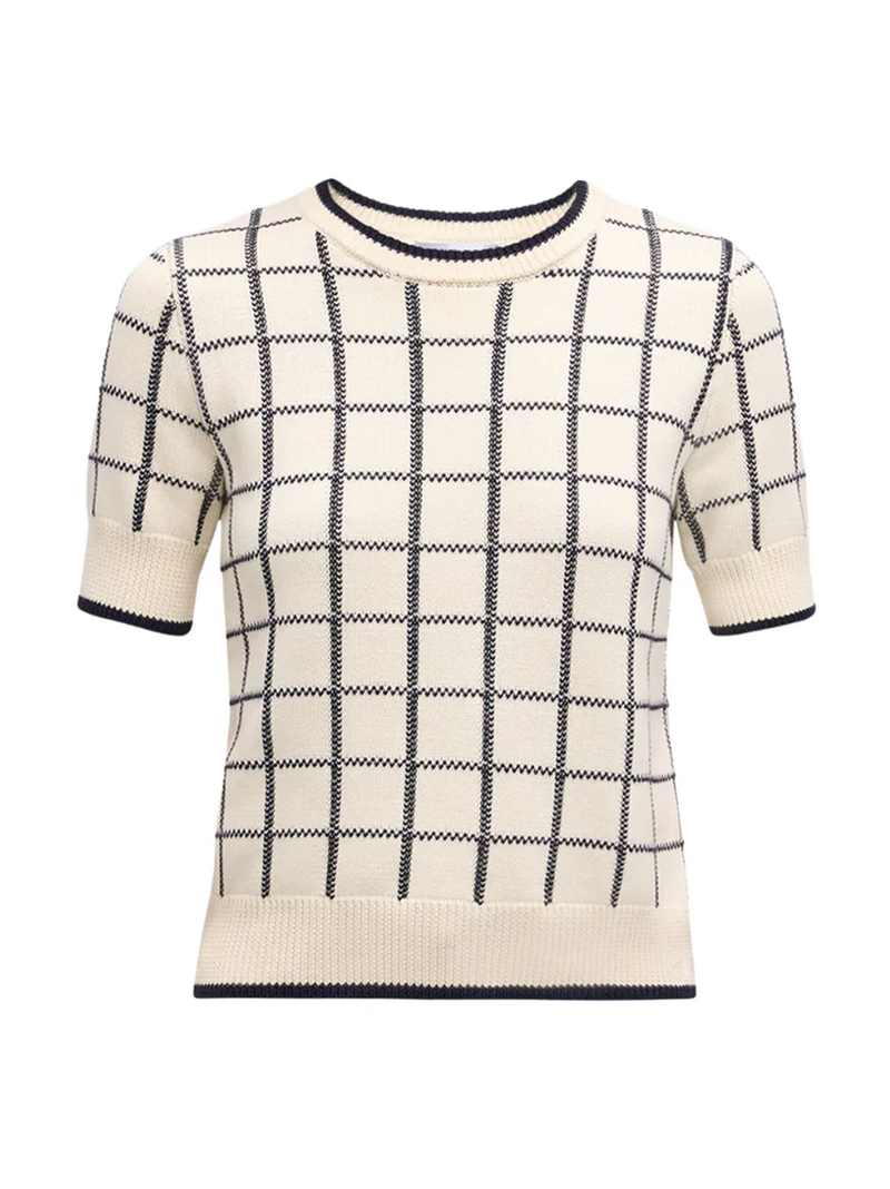 Krissa Windowpane Check Pullover