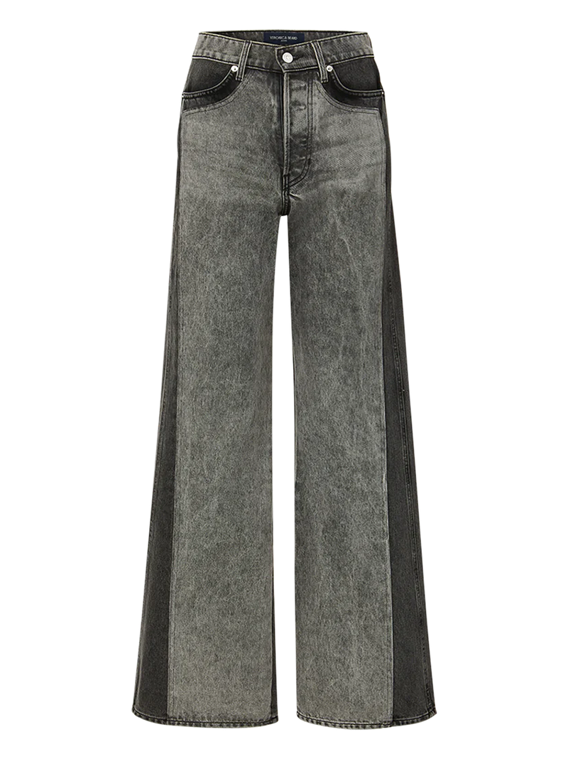 Taylor Two-Tone Wide-Leg Jean