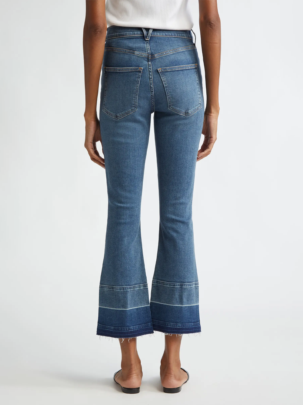 Carolina Release Hem Ankle Flare Jeans