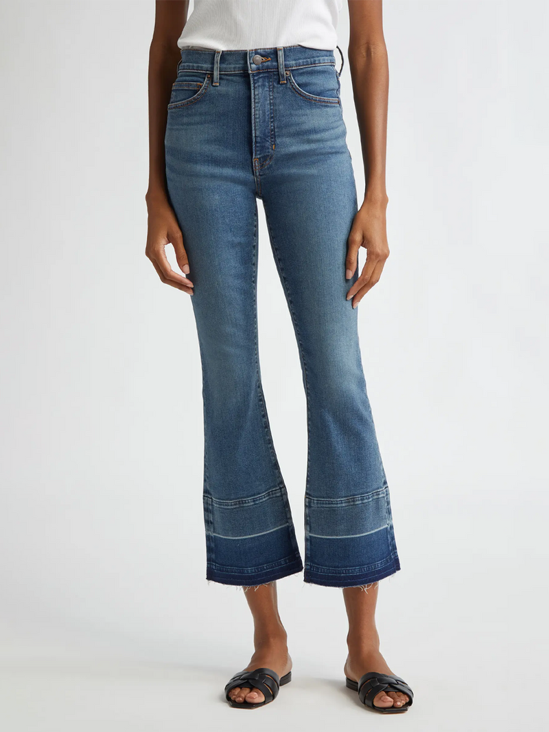 Carolina Release Hem Ankle Flare Jeans