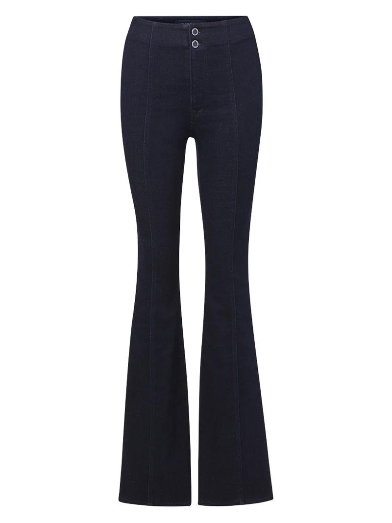 Beverly Seamed Skinny-Flare Jean