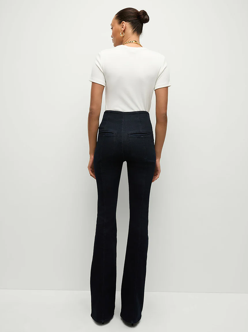 Beverly Seamed Skinny-Flare Jean