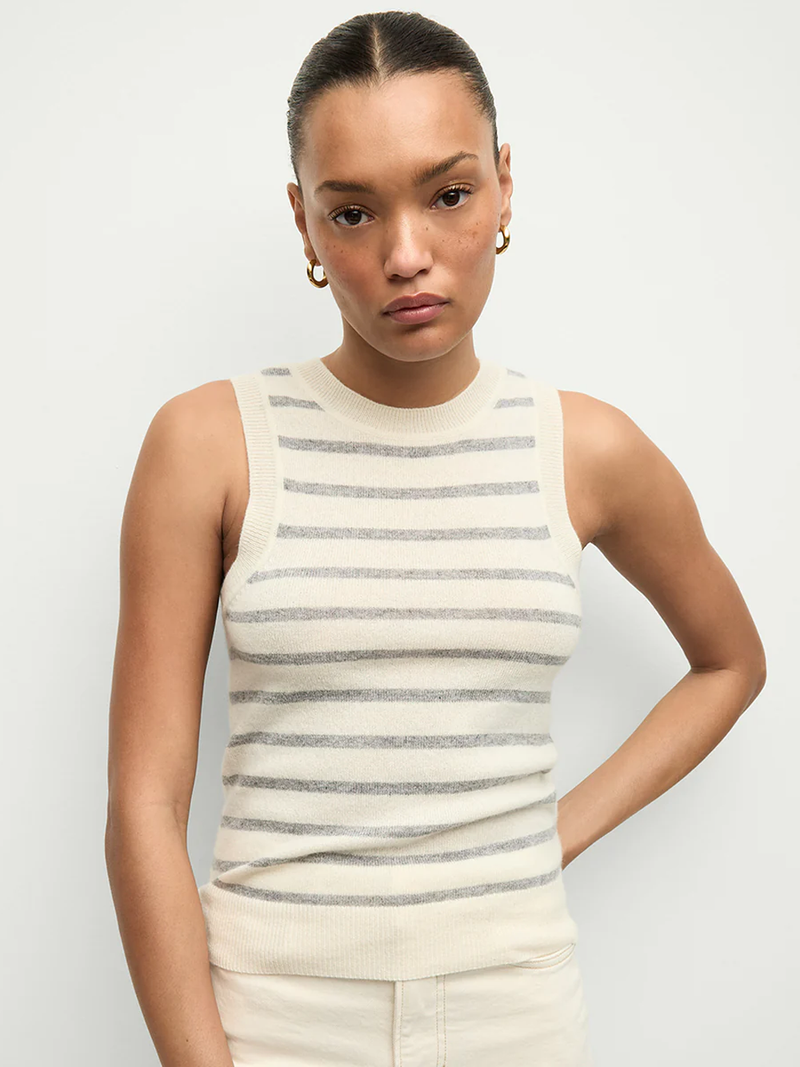 Jerrel Striped Cashmere Tank