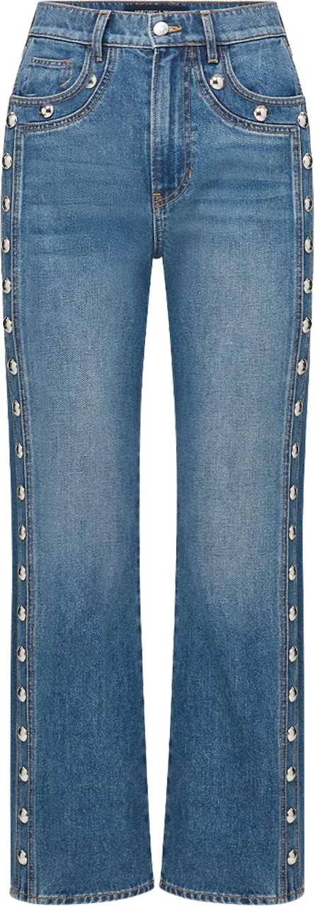 Dylan Studded Straight-Leg Jean