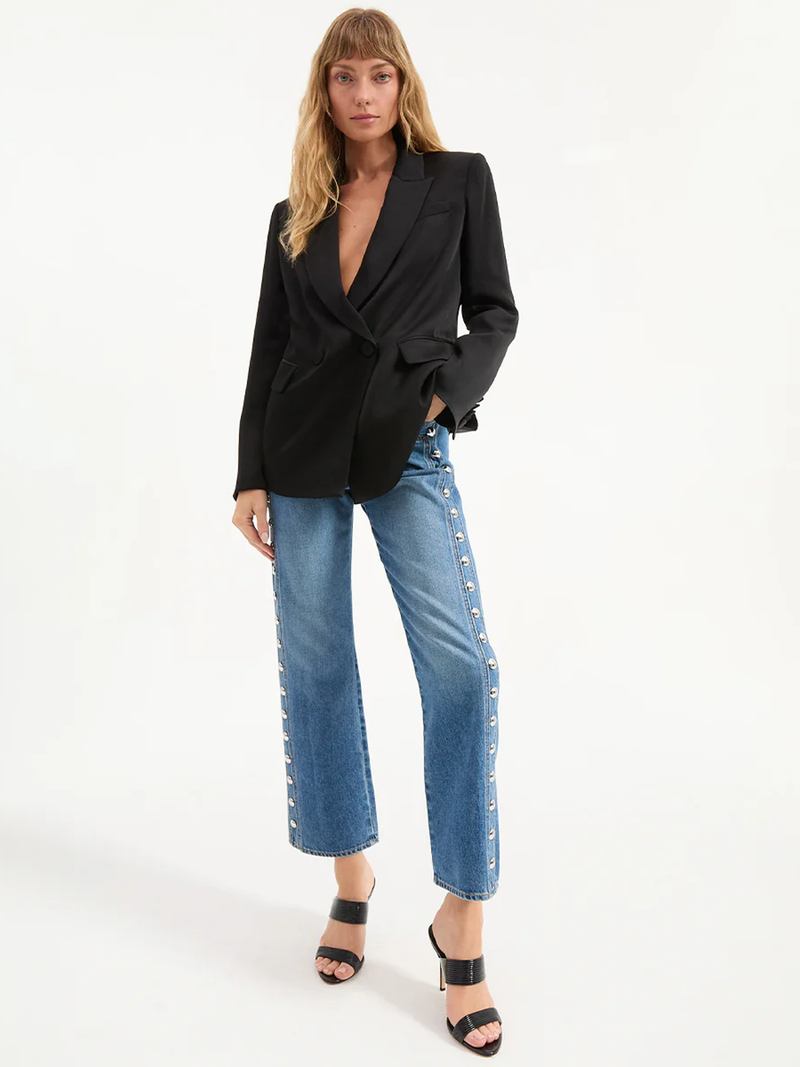 Dylan Studded Straight-Leg Jean