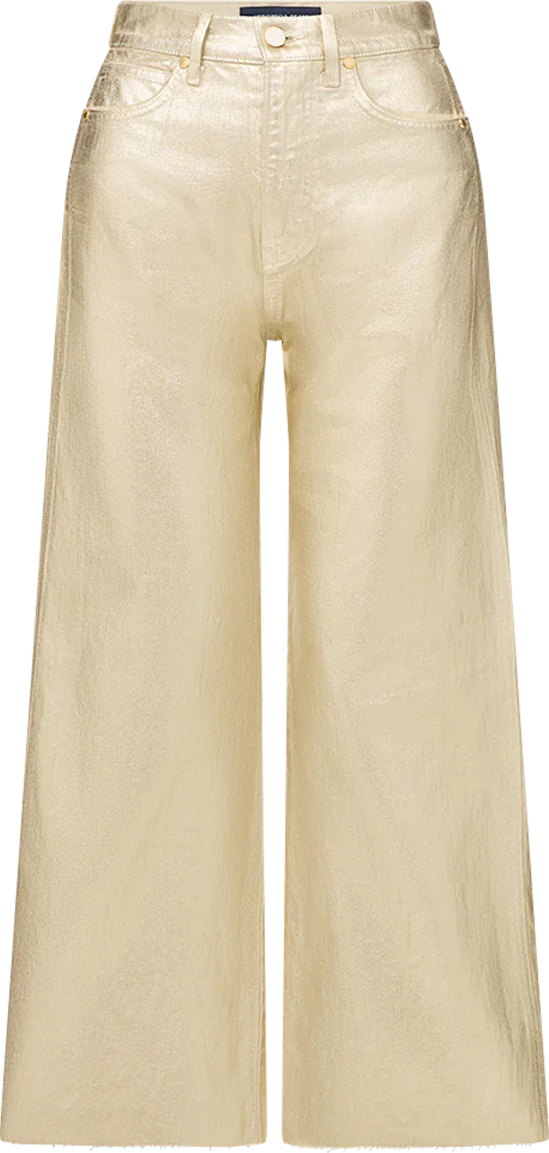 Taylor Cropped Wide-Leg Jean in Gold