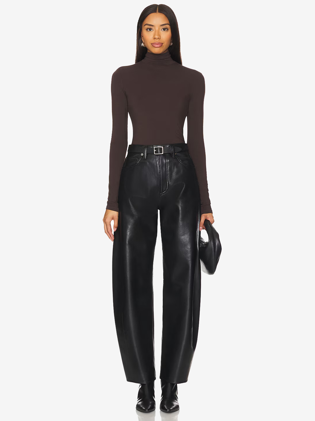 Luna Faux Leather Pant in Detox