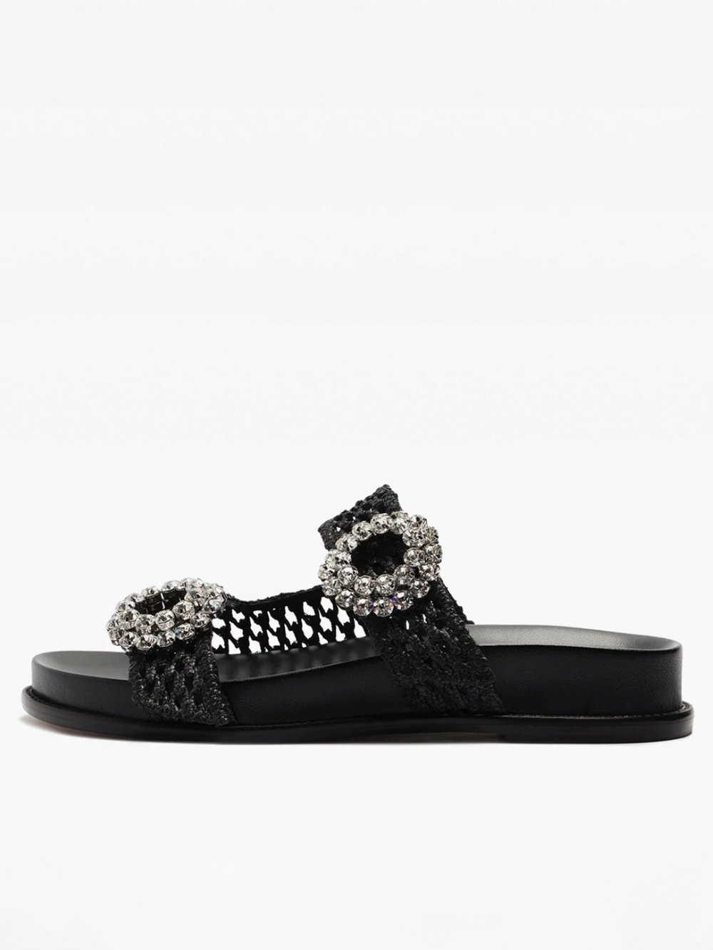 Salma Raffia Crystal Flat