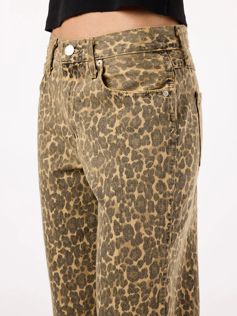 Billie Leopard Denim Pant