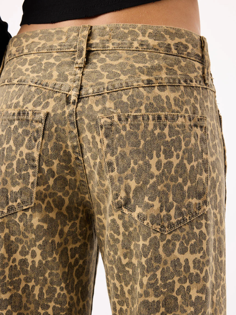 Billie Leopard Denim Pant