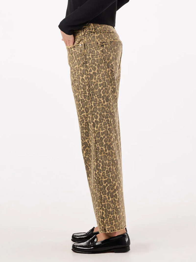 Billie Leopard Denim Pant