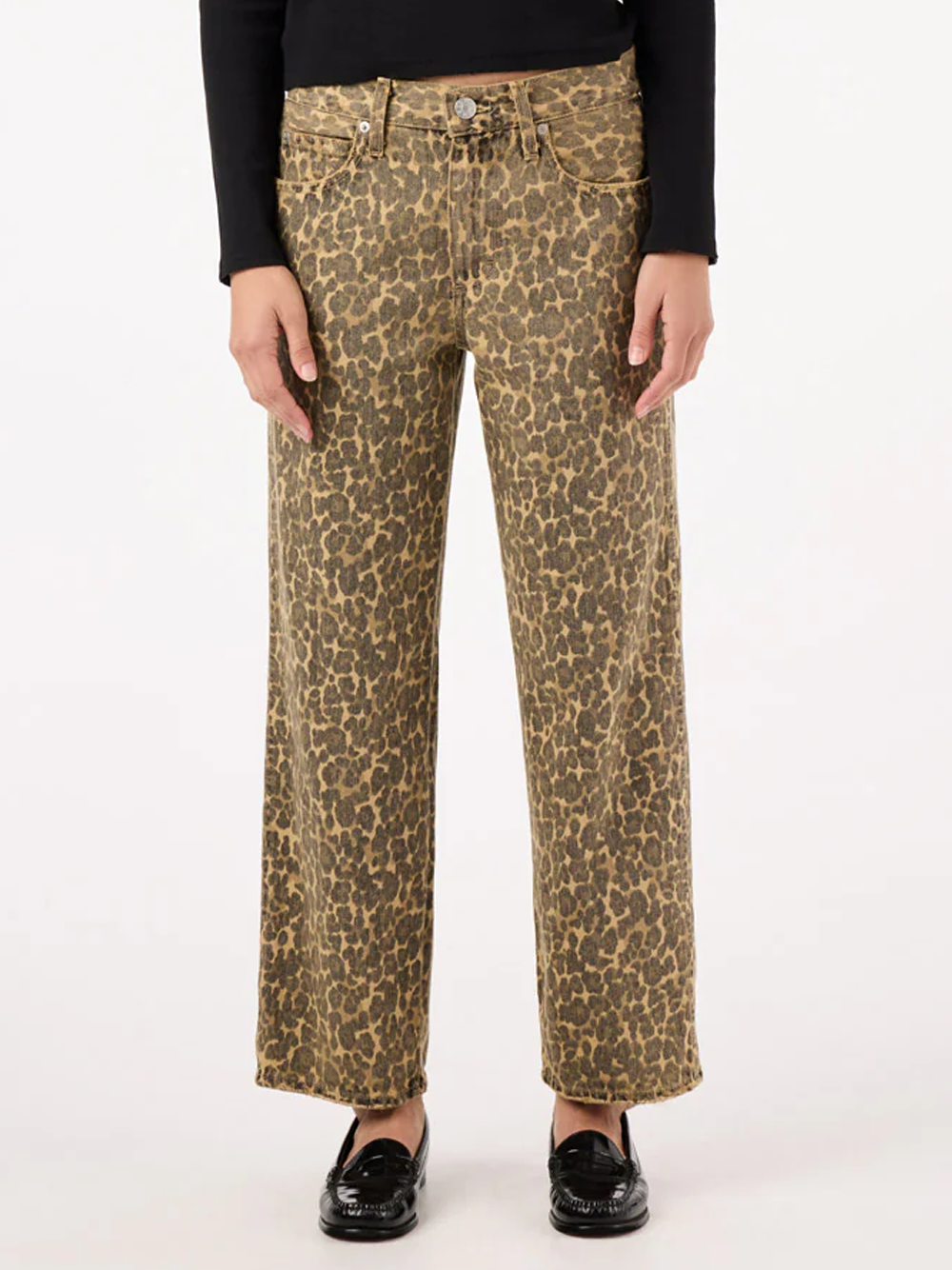 Billie Leopard Denim Pant