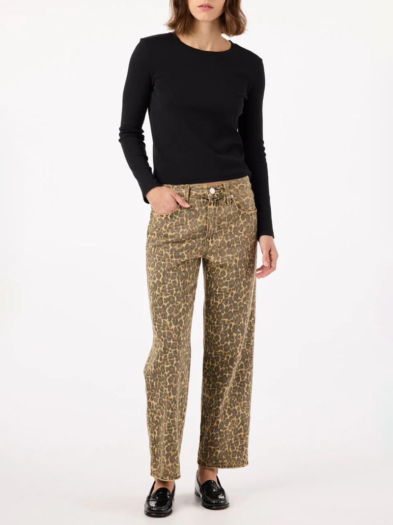 Billie Leopard Denim Pant