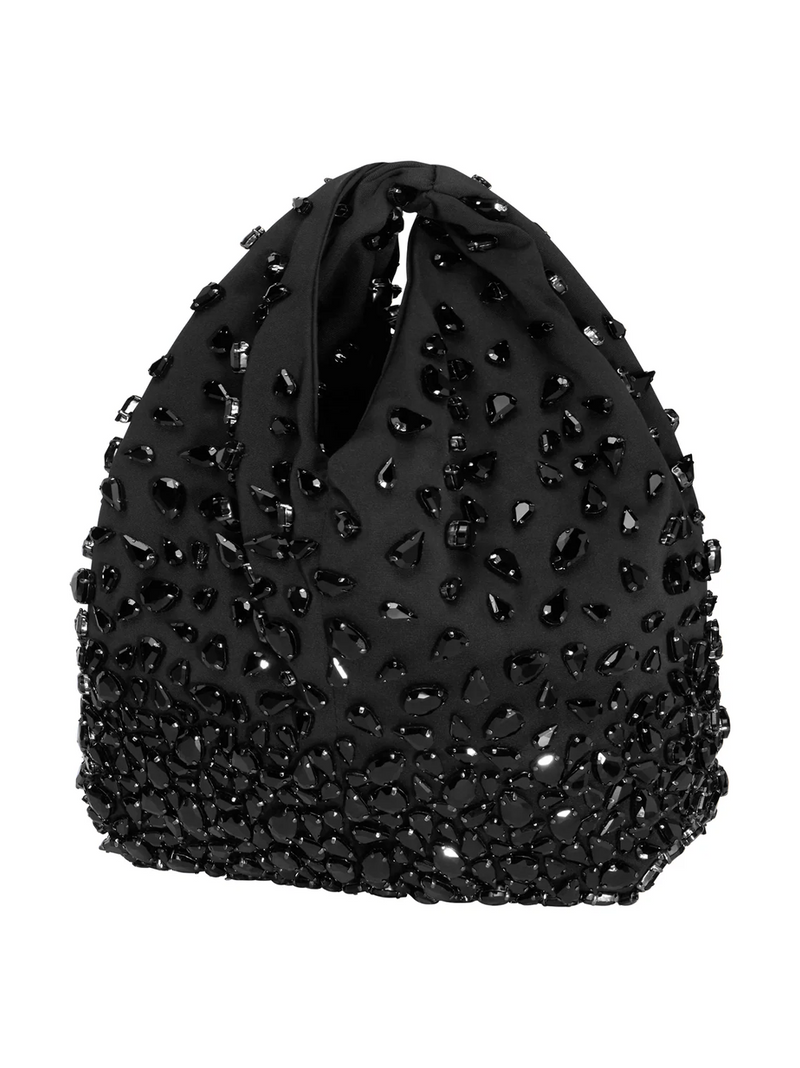 Simone Embellished Bag in Black Jet