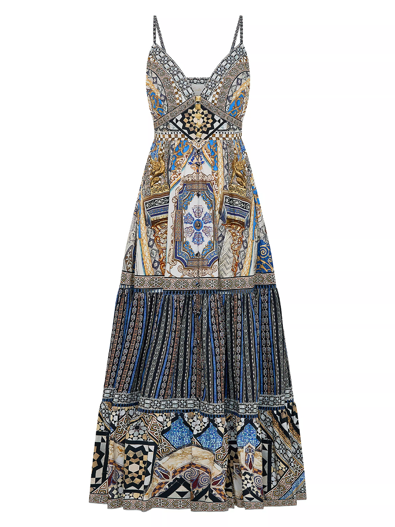 Make Me Your Mosaic Tiered Bodice Dress