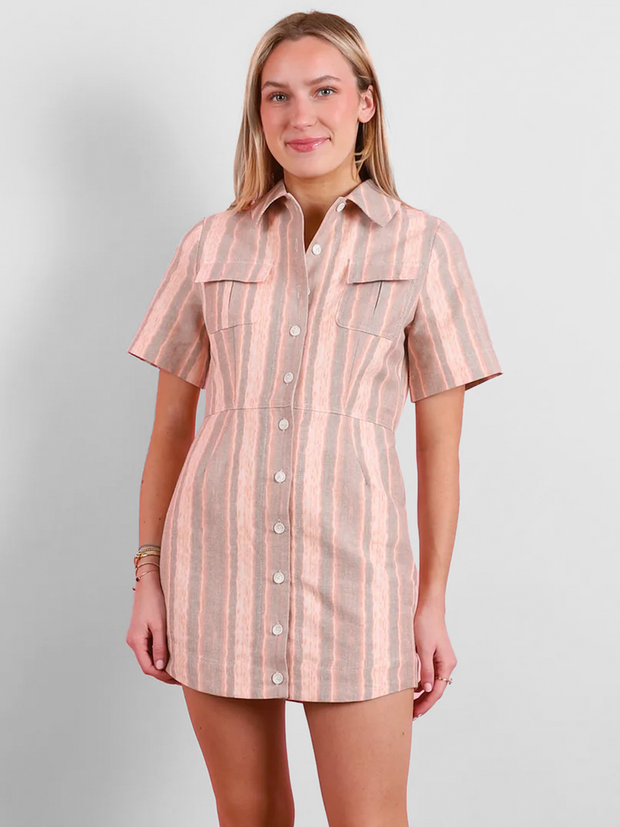 Cargo Button Up Mini Shirt Dress – Amy Atelier