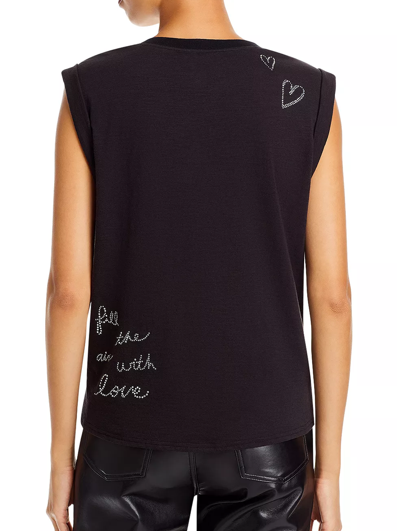 Rhinestone Love Letter Sleeveless Tee