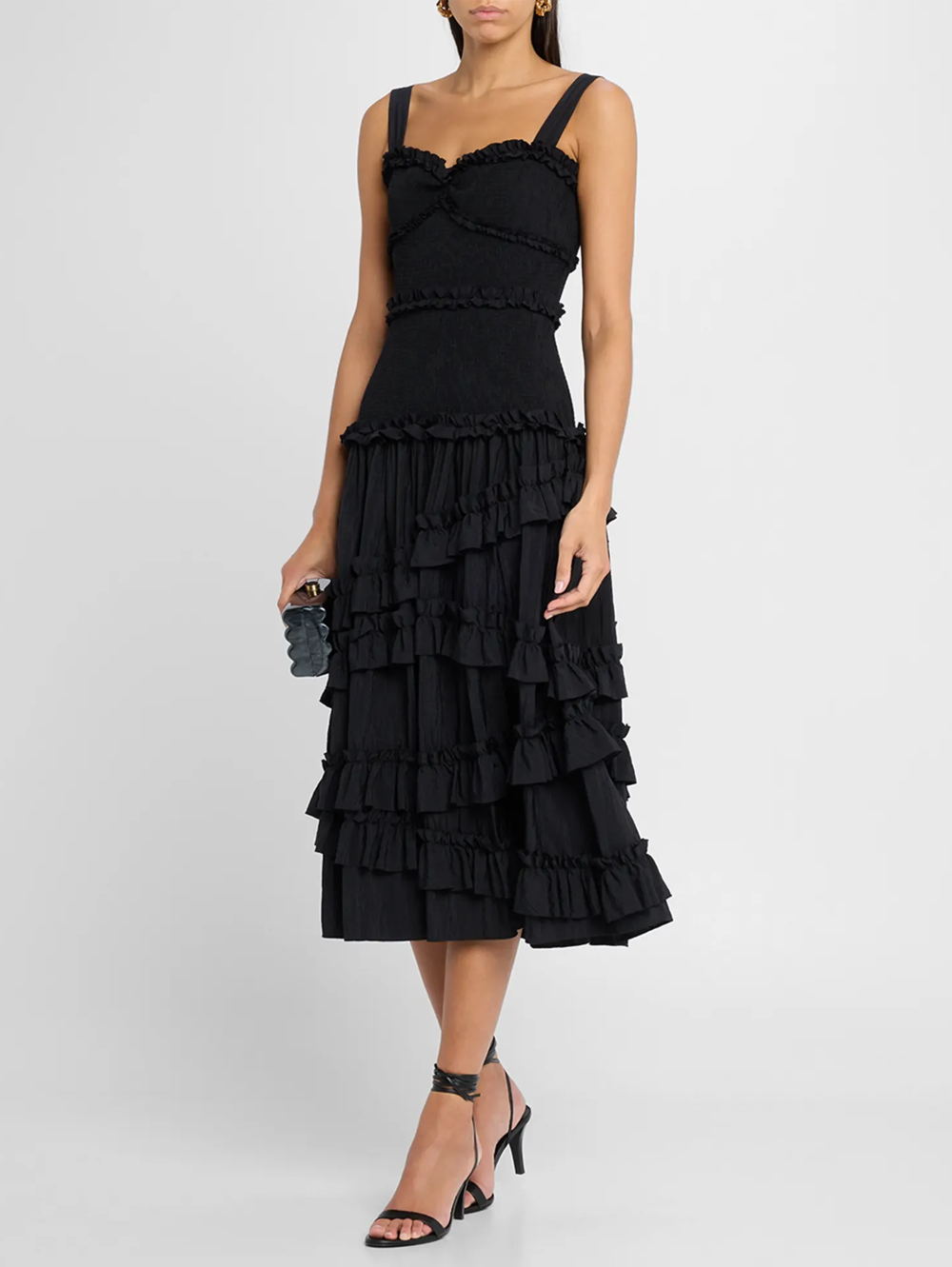 Ordina Ruffle Midi Dress