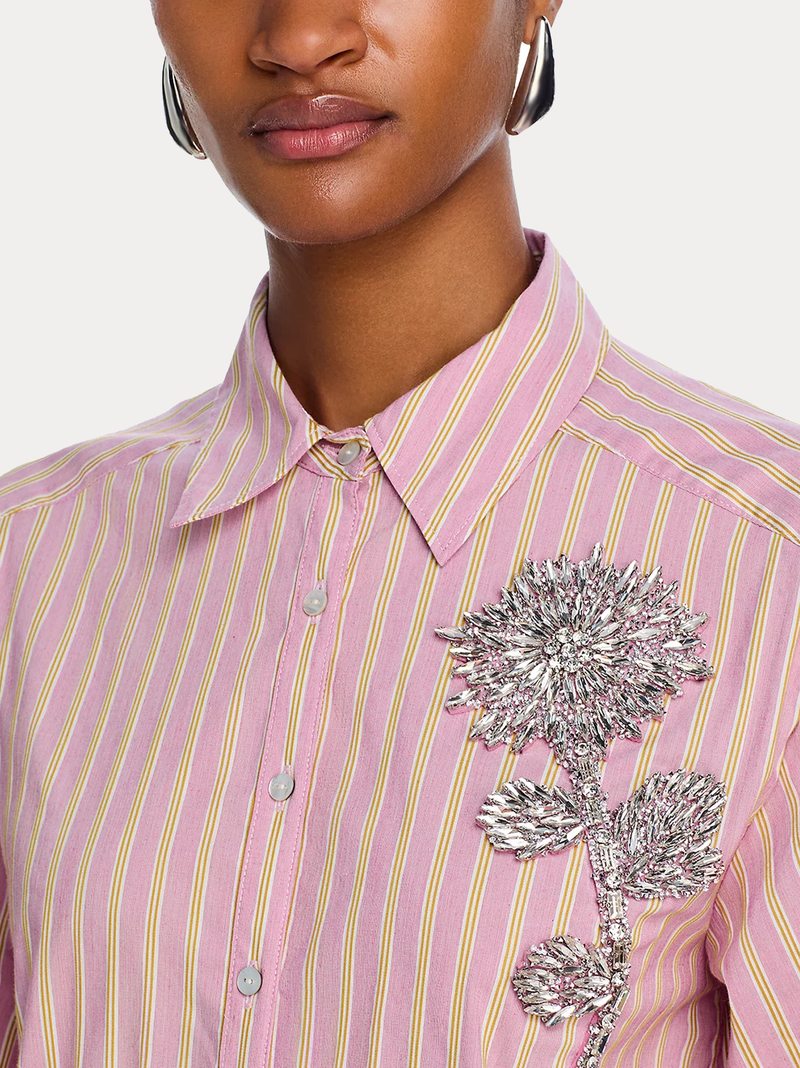 Carletta Striped Rose Blouse