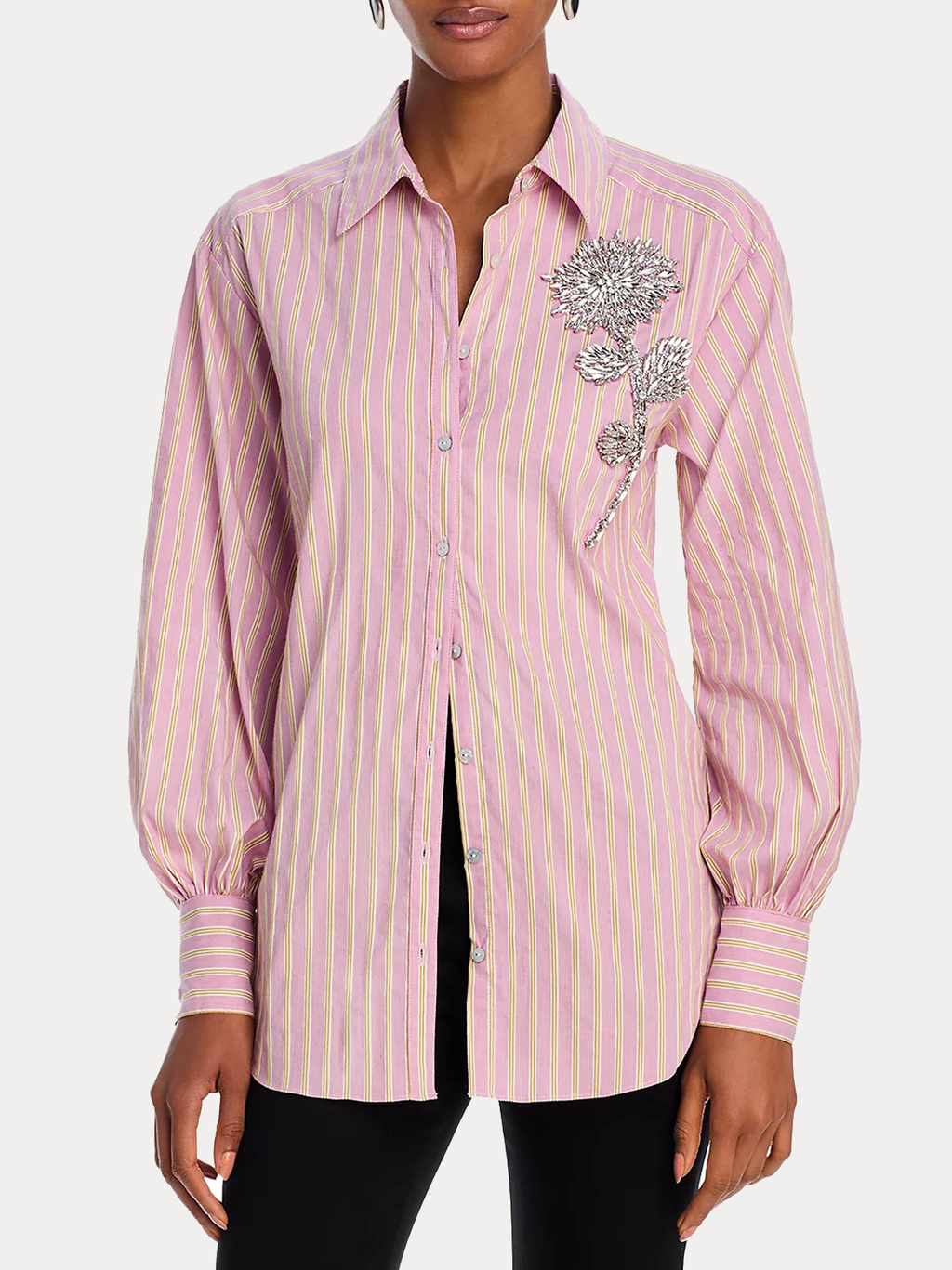 Carletta Striped Rose Blouse