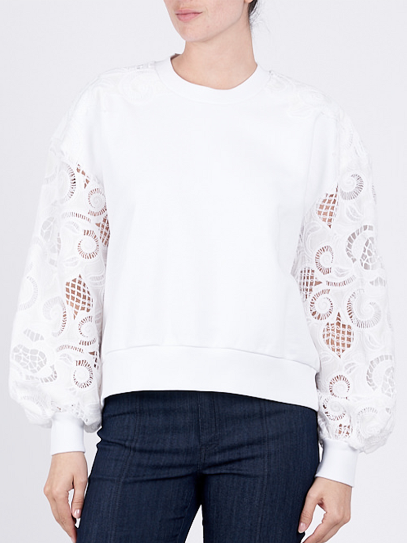 Embroidered Cotton Paisley Brandy Pullover