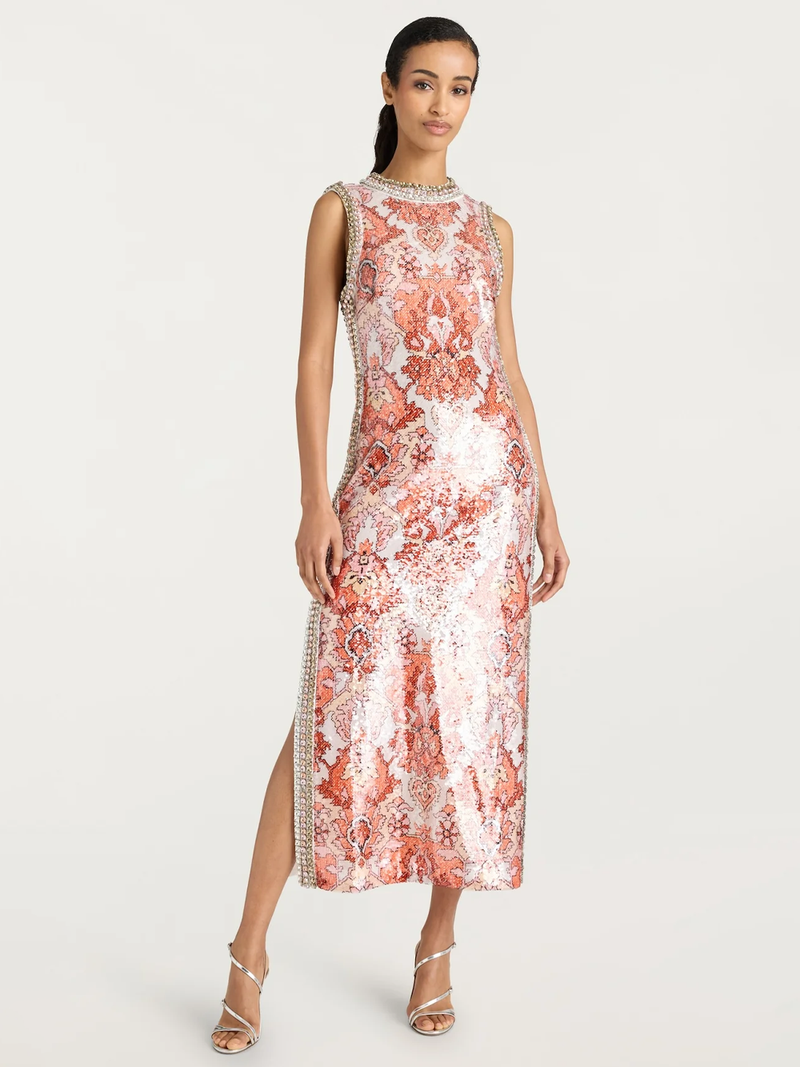 Sequin Damask Ayden Dress