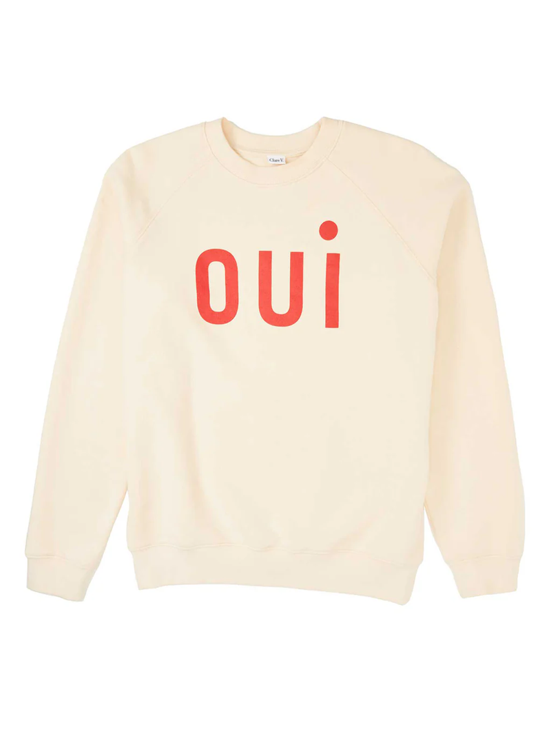 Cream & Bright Poppy Oui Sweatshirt