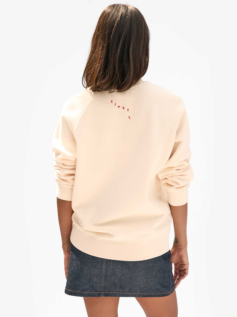 Cream & Bright Poppy Oui Sweatshirt