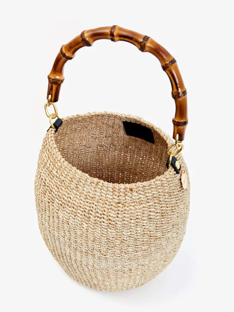 Pot de Miel with Bamboo Handle in Cream