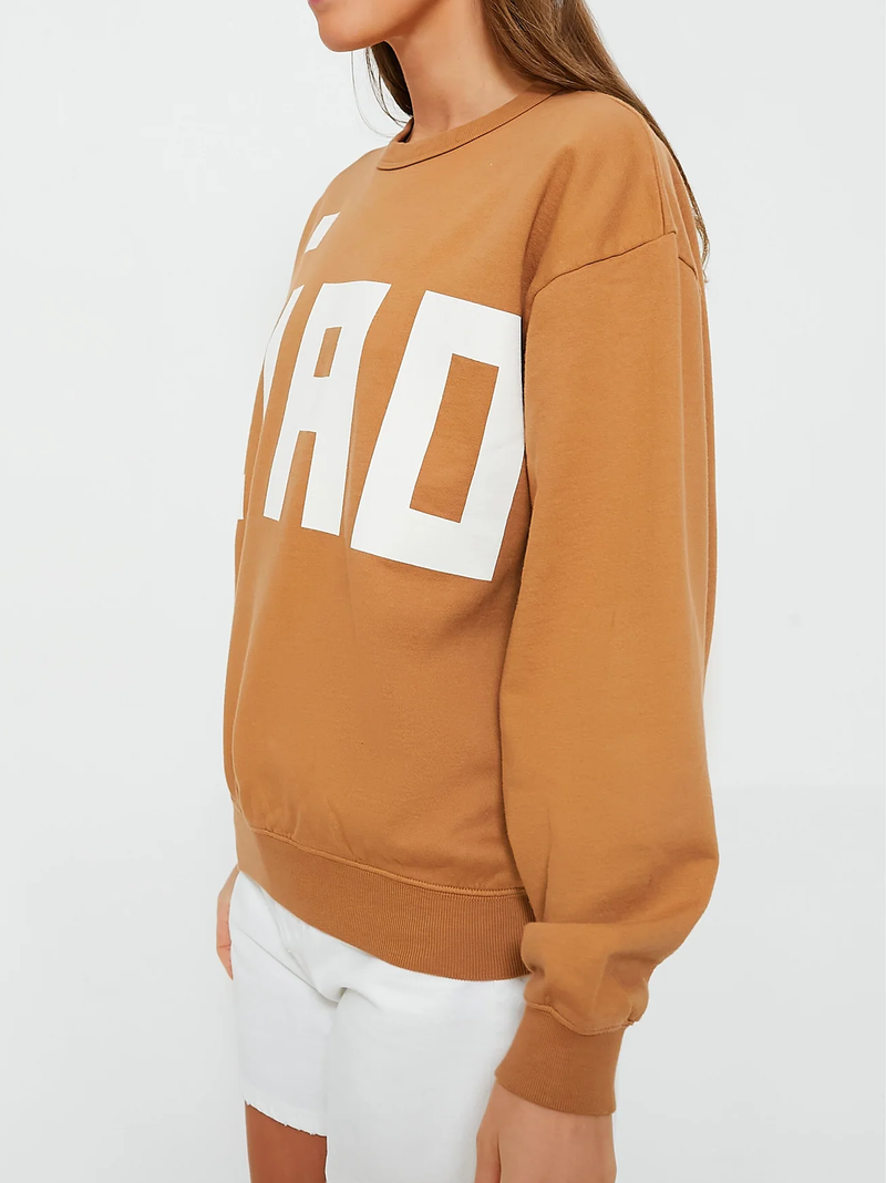 Nutmeg & Cream Block Ciao Oversized Sweatshirt