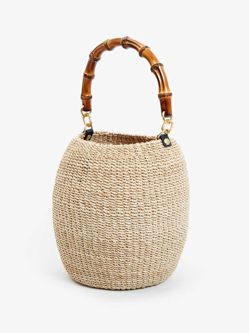 Pot de Miel with Bamboo Handle in Cream