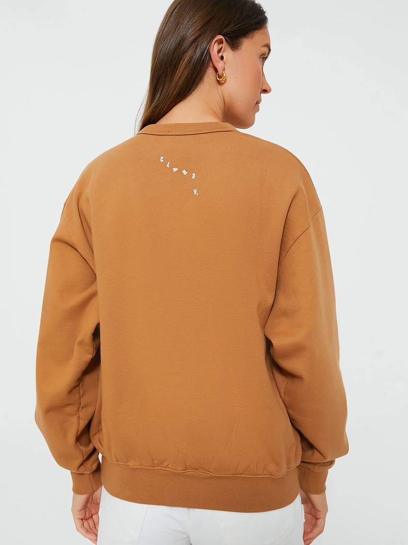 Nutmeg & Cream Block Ciao Oversized Sweatshirt