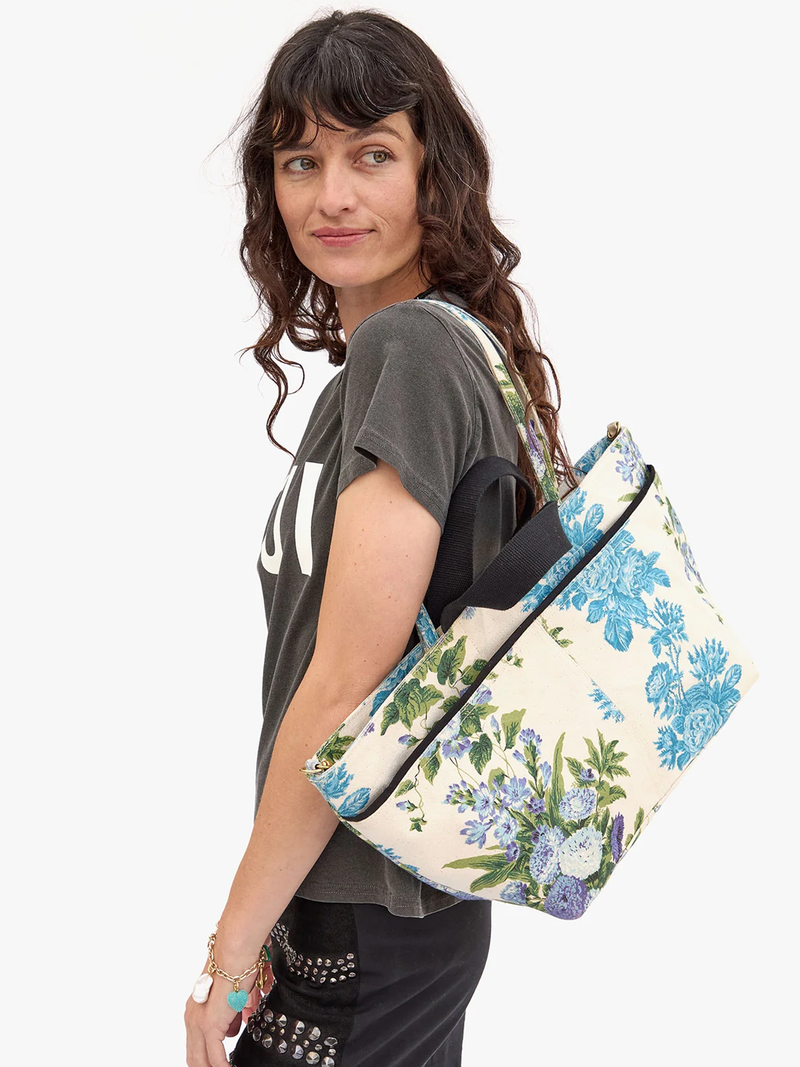 Poche Bateau Bag Blue Floral Stripe